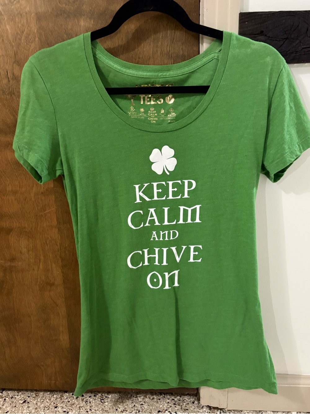 Keep Calm and Chive On Green Women's St. Patrick’s Day Limited Edition Tee
